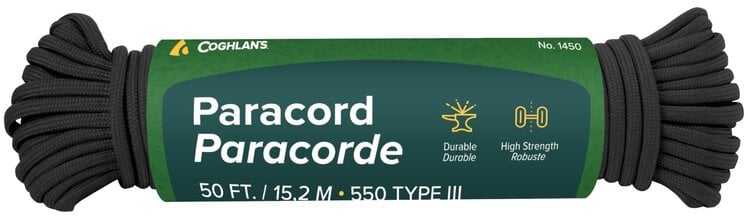 Coghlans Black Paracord 50'