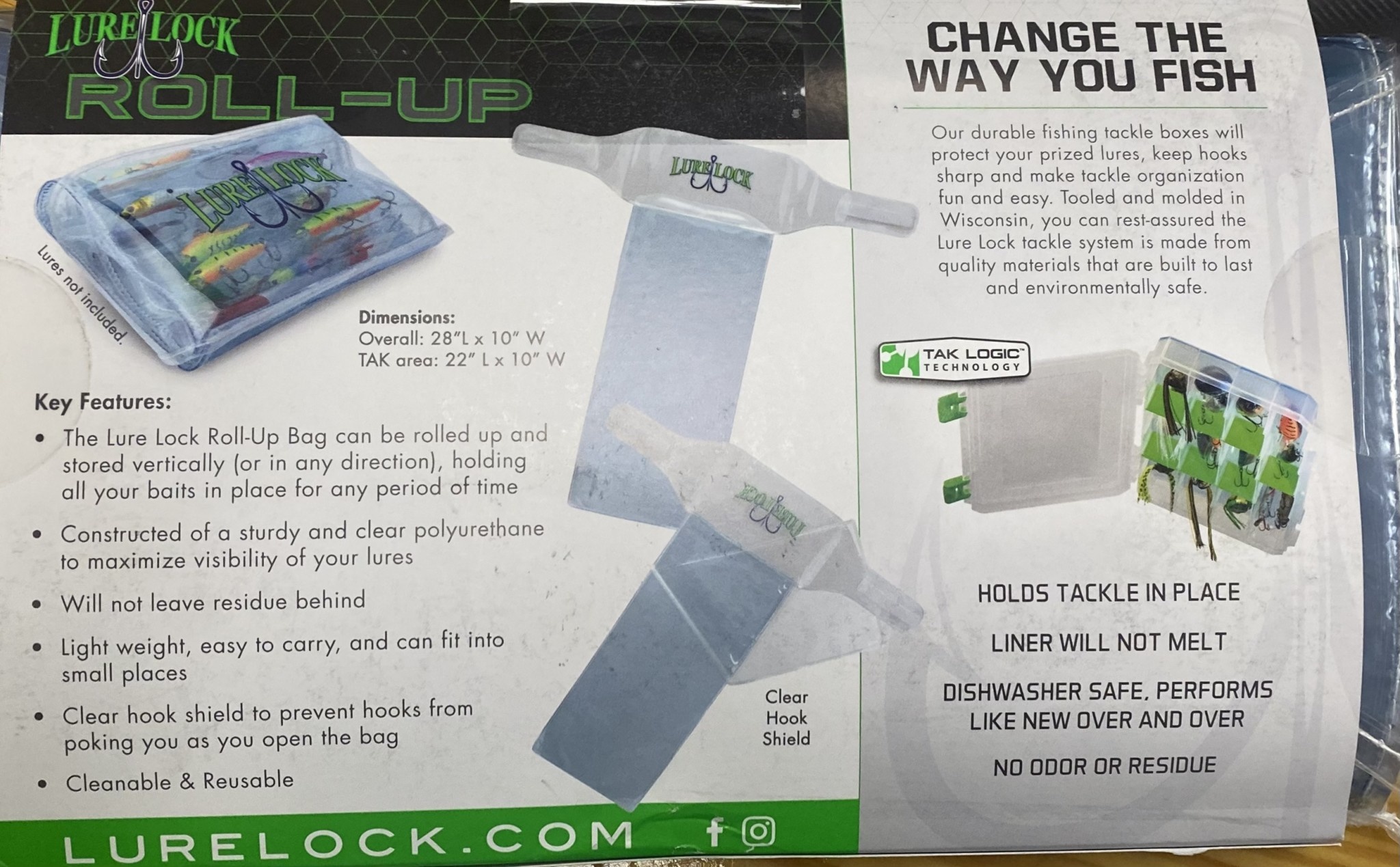 LURE LOCK Lure Lock Clear Roll Up Bag Rugged Shoal Outfitters