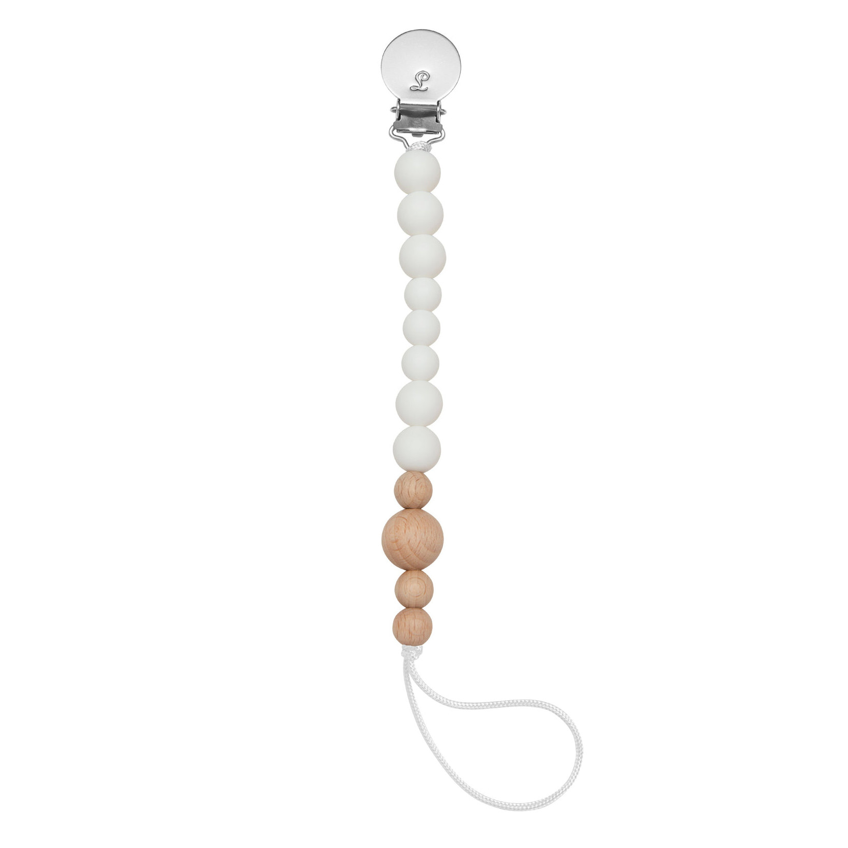 LOULOU LOLLIPOP LOULOU LOLLIPOP COLOUR BLOCK SILICONE & WOOD PACIFIER CLIP