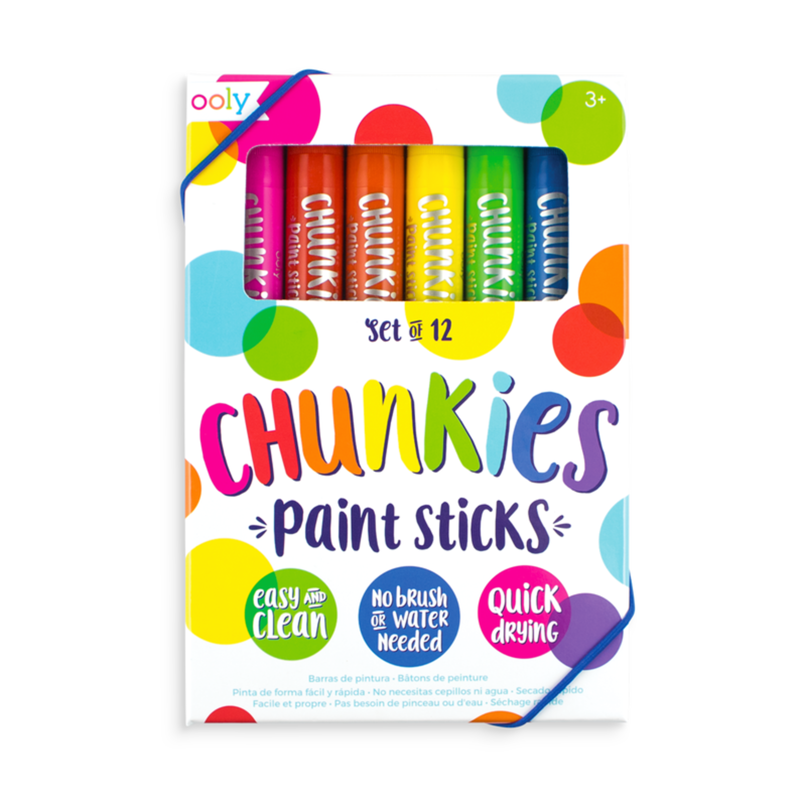 OOLY Ooly Chunkies Paint Sticks - Set of 12 - Mess-Free Quick-Drying Toddler Paint
