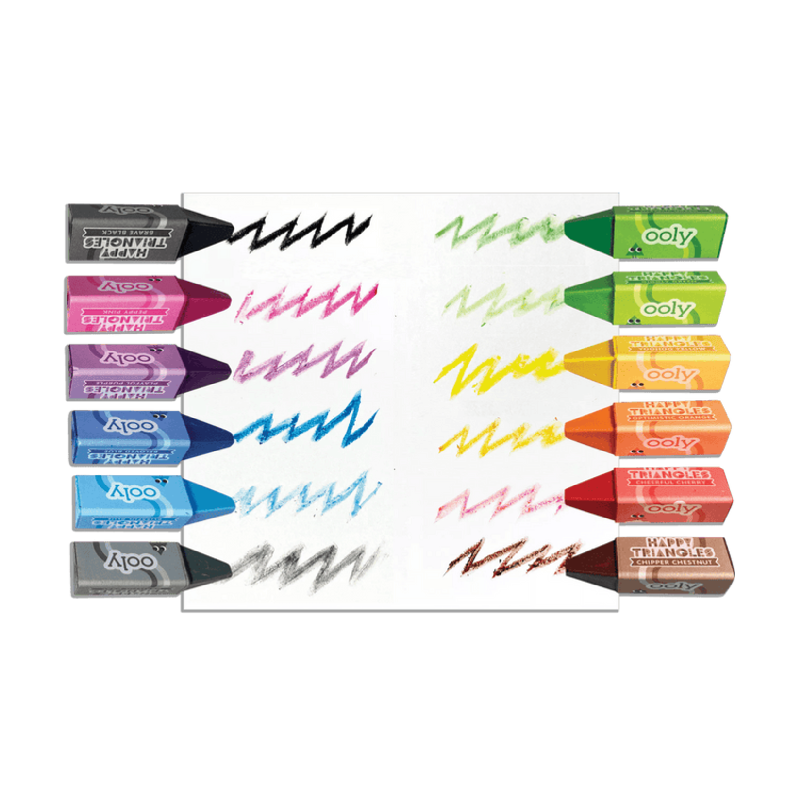 OOLY OOLY HAPPY TRIANGLES JUMBO CRAYONS 12 PK