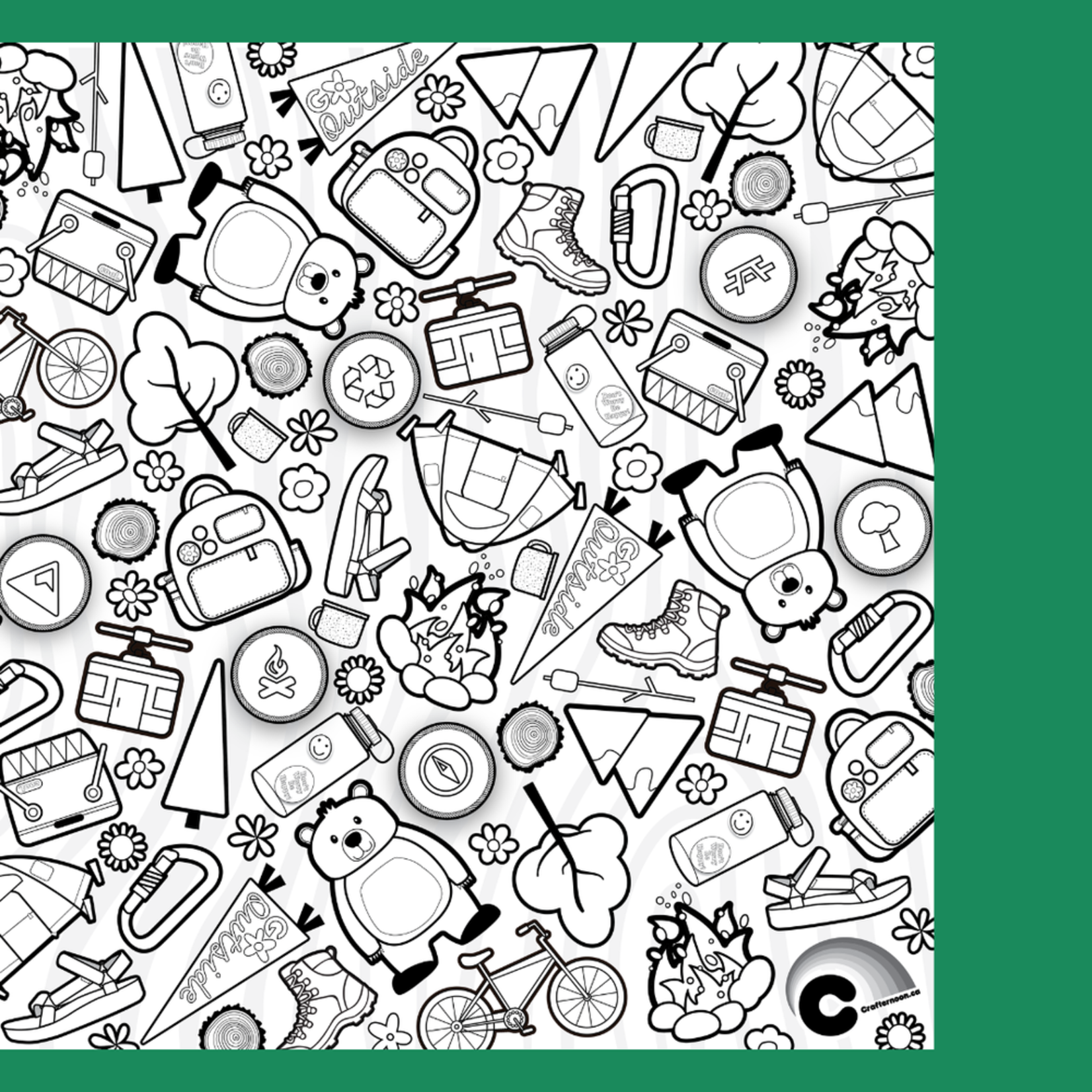 CRAFTERNOON CRAFTERNOON COLOURING POSTER