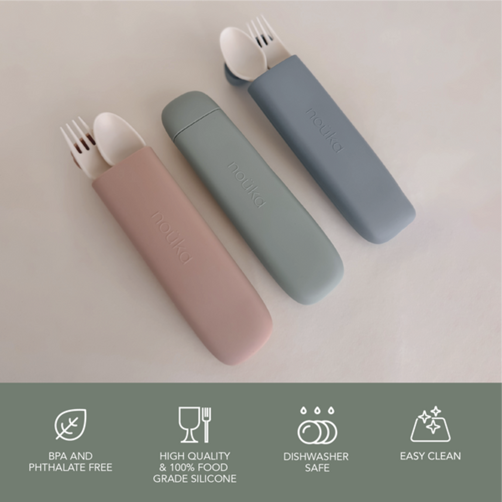 NOUKA NOUKA REUSABLE UTENSIL SET & CARRY CASE