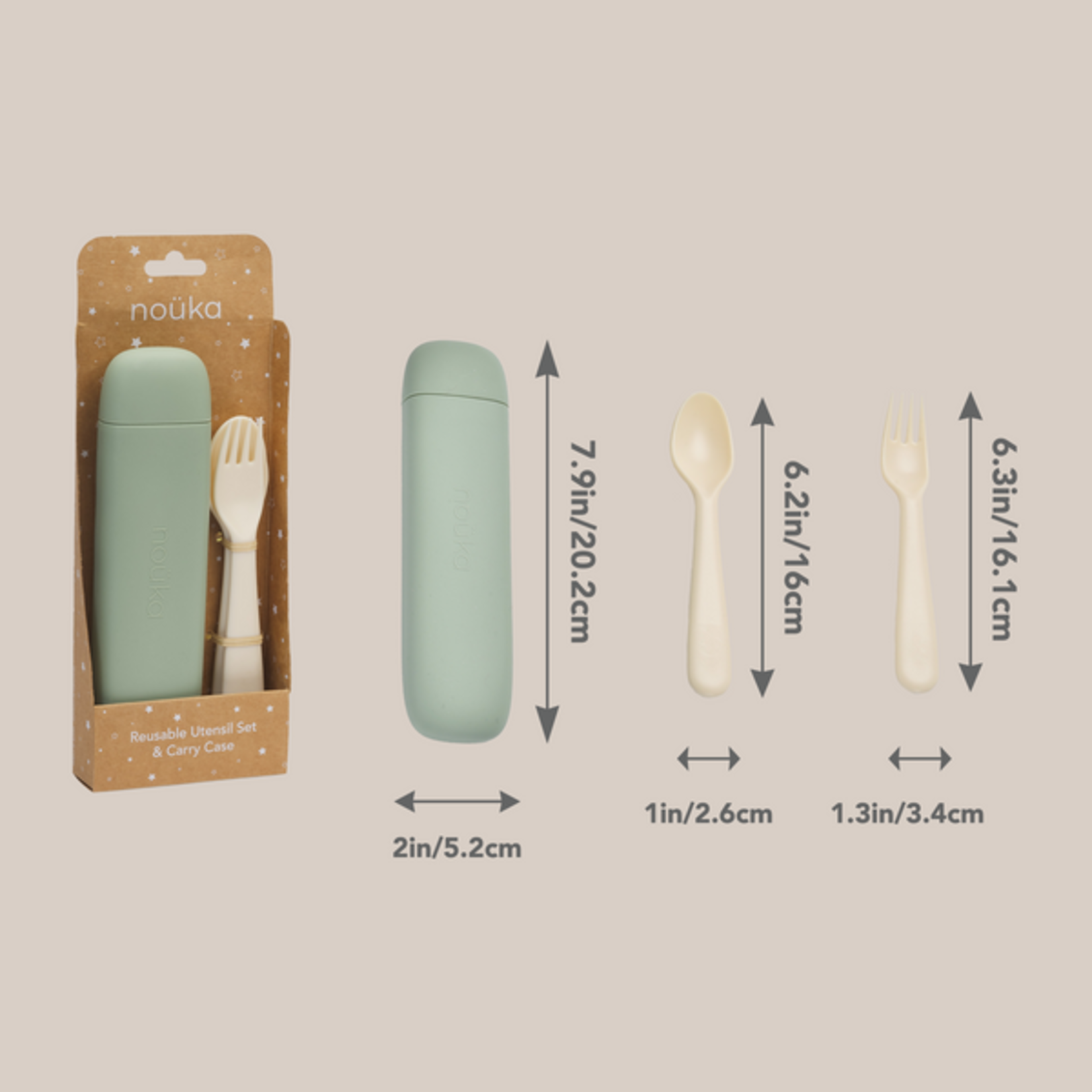 NOUKA NOUKA REUSABLE UTENSIL SET & CARRY CASE