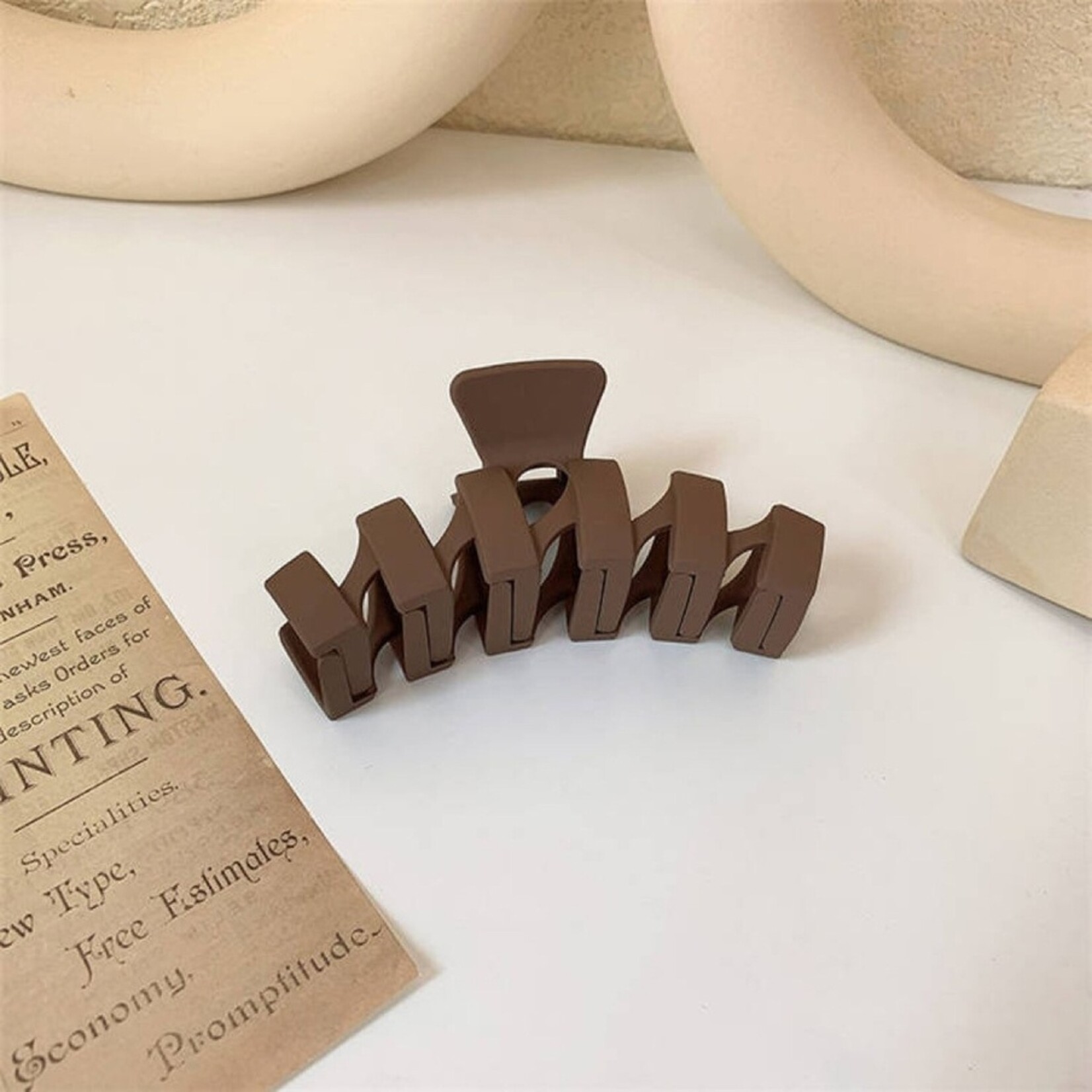 KITTEN CLAWS CLIPS KITTEN CLAW CLIPS WAVE CLIP MATTE BROWN