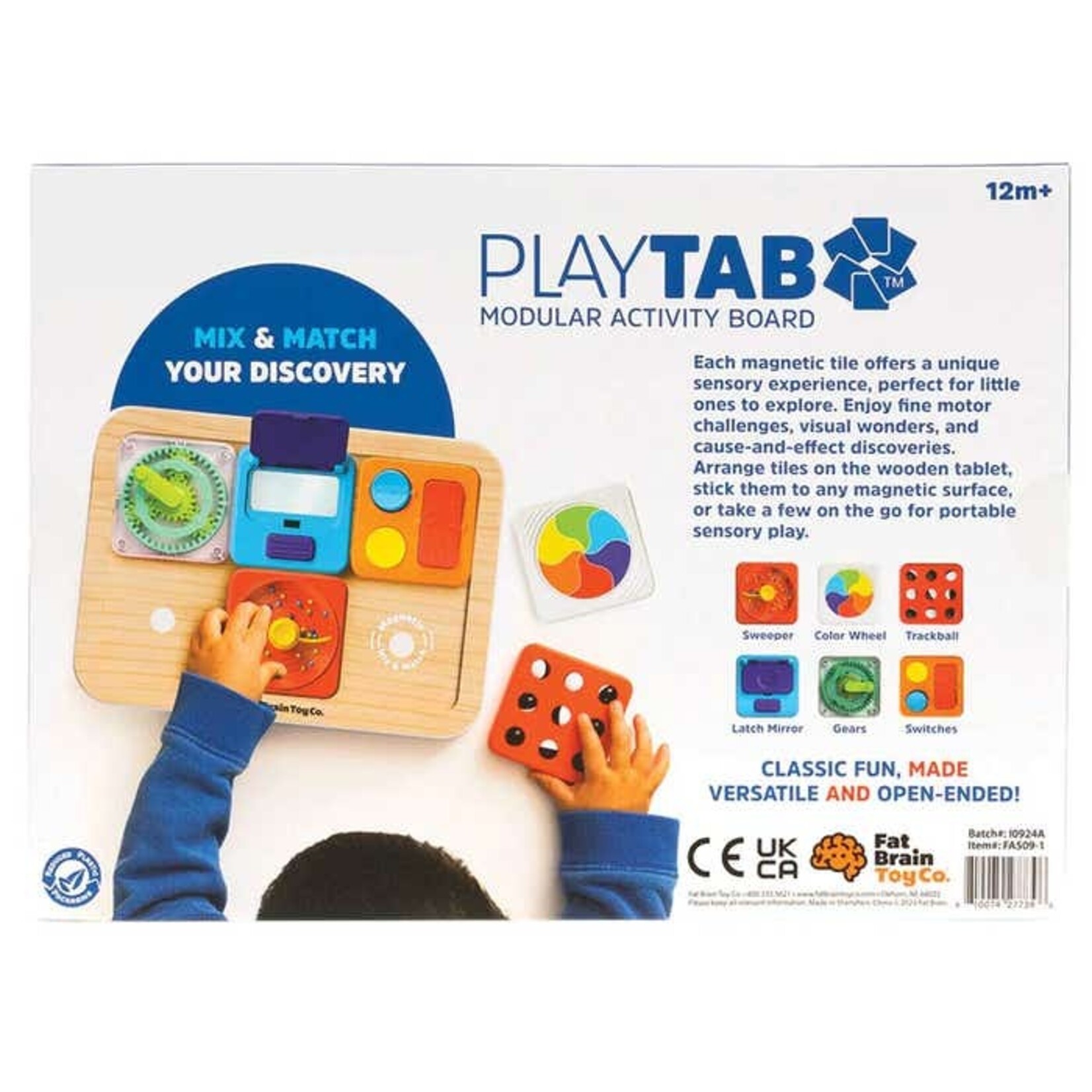 FAT BRAIN TOYS PLAYTAB ESSENTIALS - MODULAR ACTIVITY BOARD