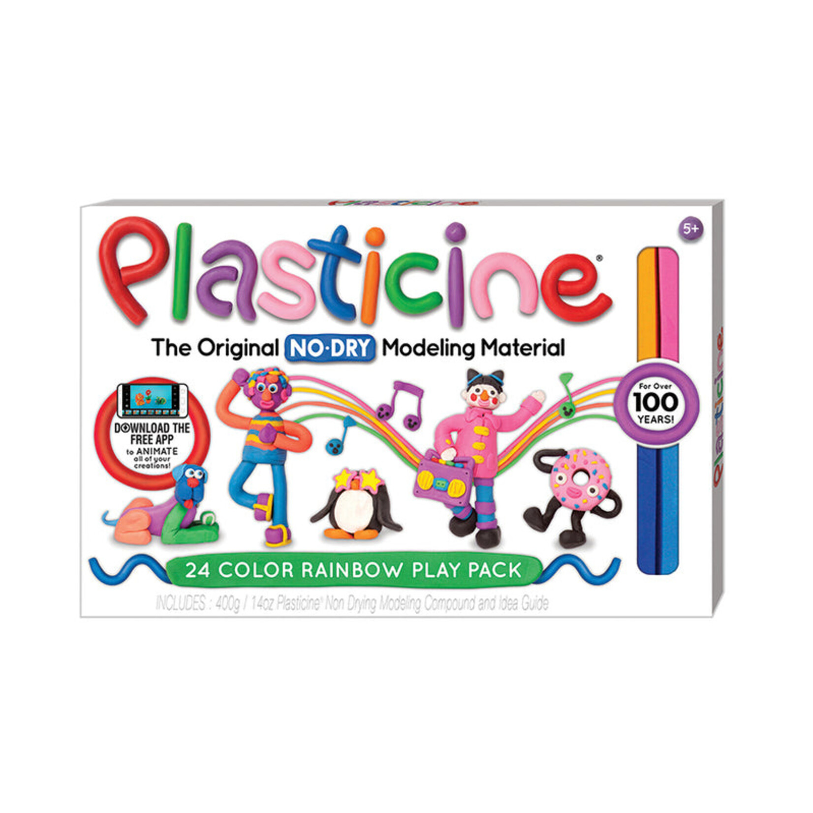 PLASTICINE 24 COLOUR RAINBOW PLAY PACK