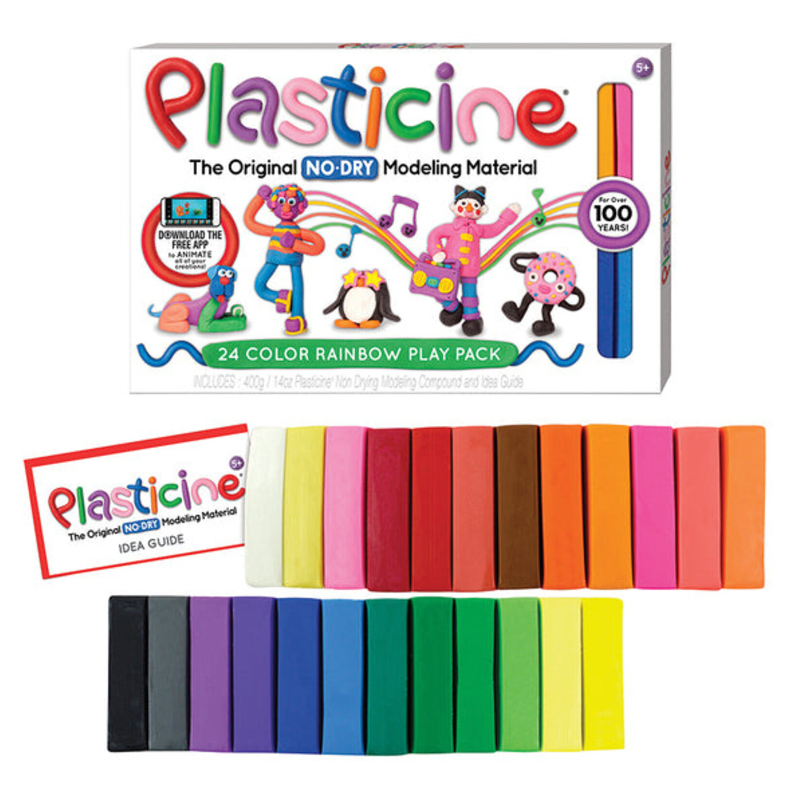 PLASTICINE 24 COLOUR RAINBOW PLAY PACK
