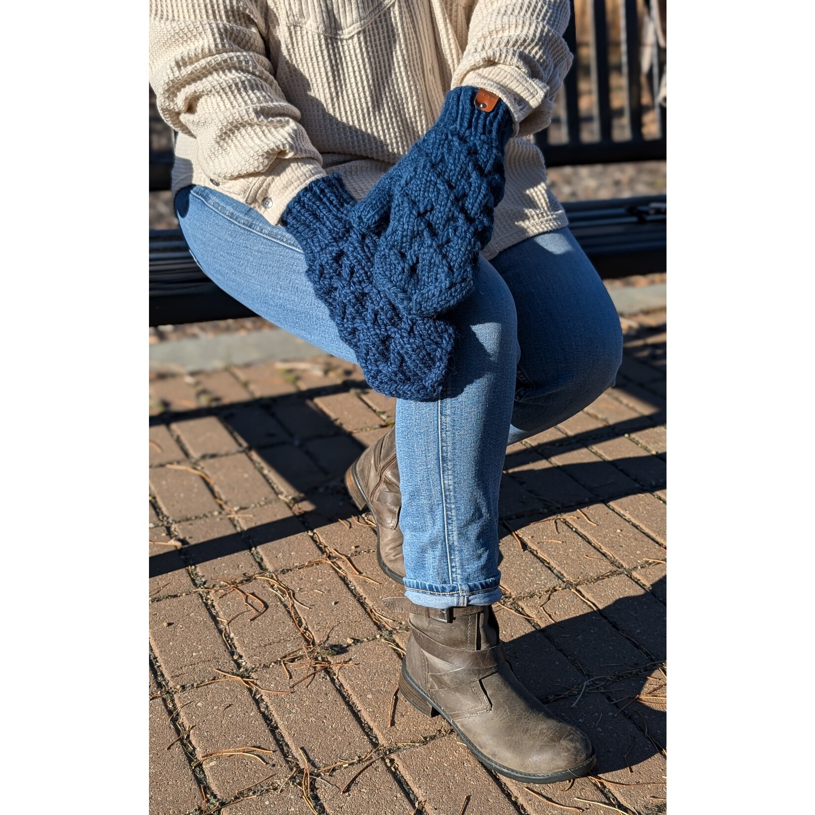 LIL' KNITS LIL KNITS HONEYCOMB MITTENS - ADULT