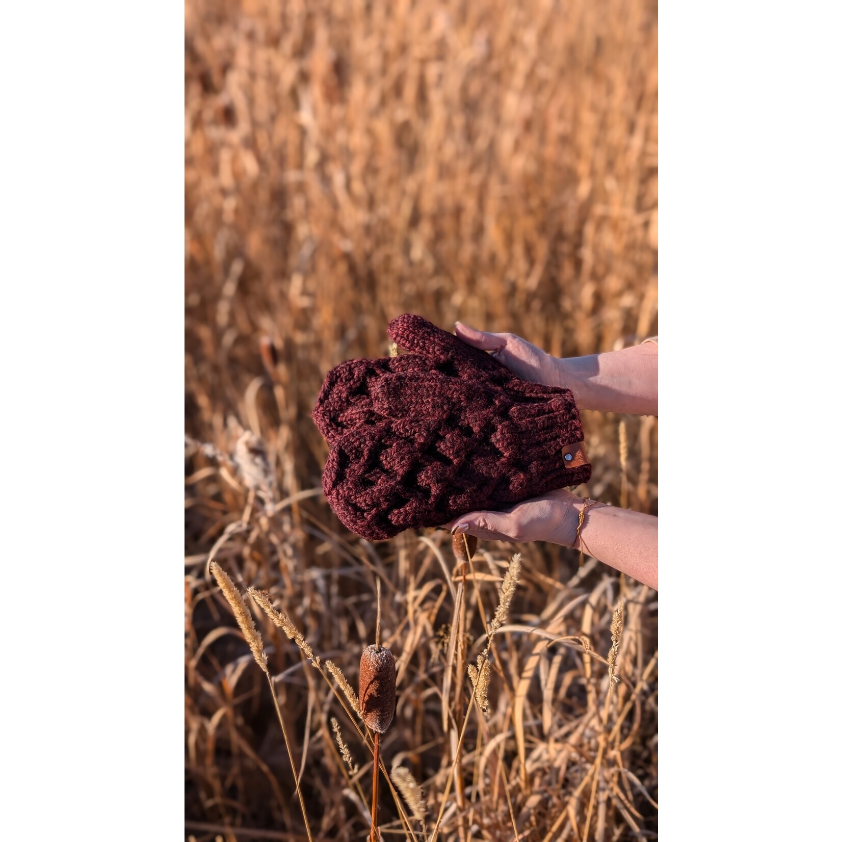 LIL' KNITS LIL KNITS HONEYCOMB MITTENS - ADULT