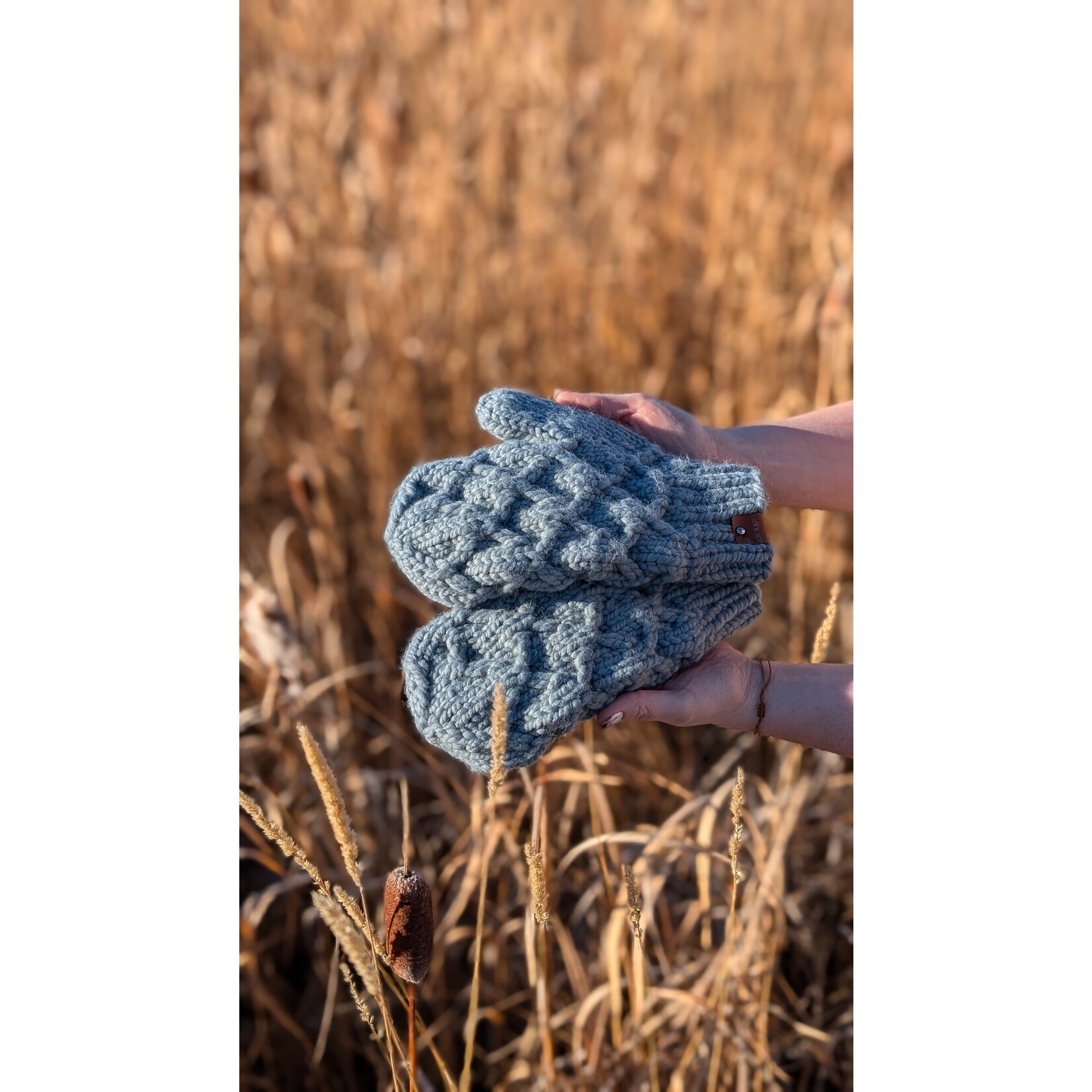 LIL' KNITS LIL KNITS HONEYCOMB MITTENS - ADULT