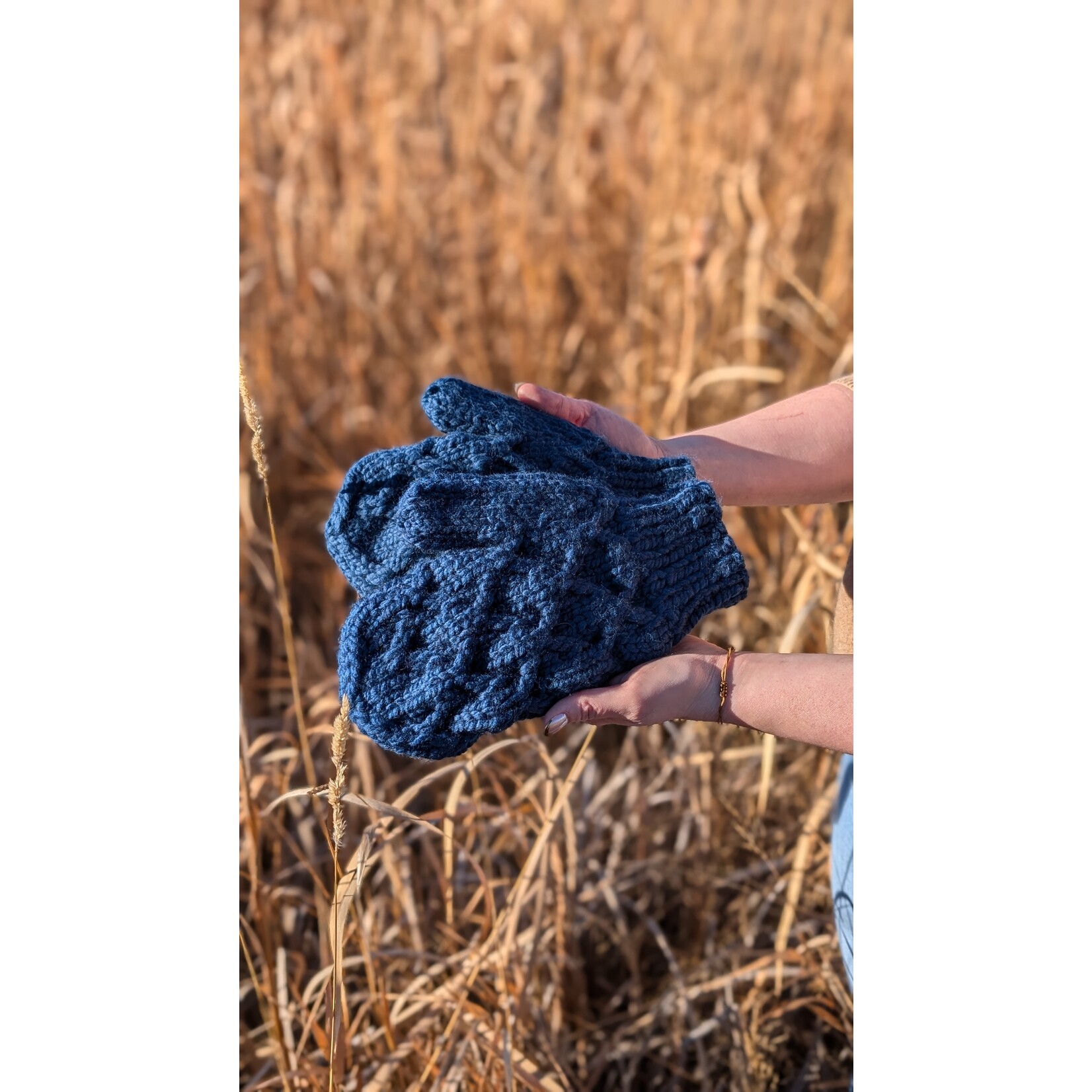LIL' KNITS LIL KNITS HONEYCOMB MITTENS - ADULT