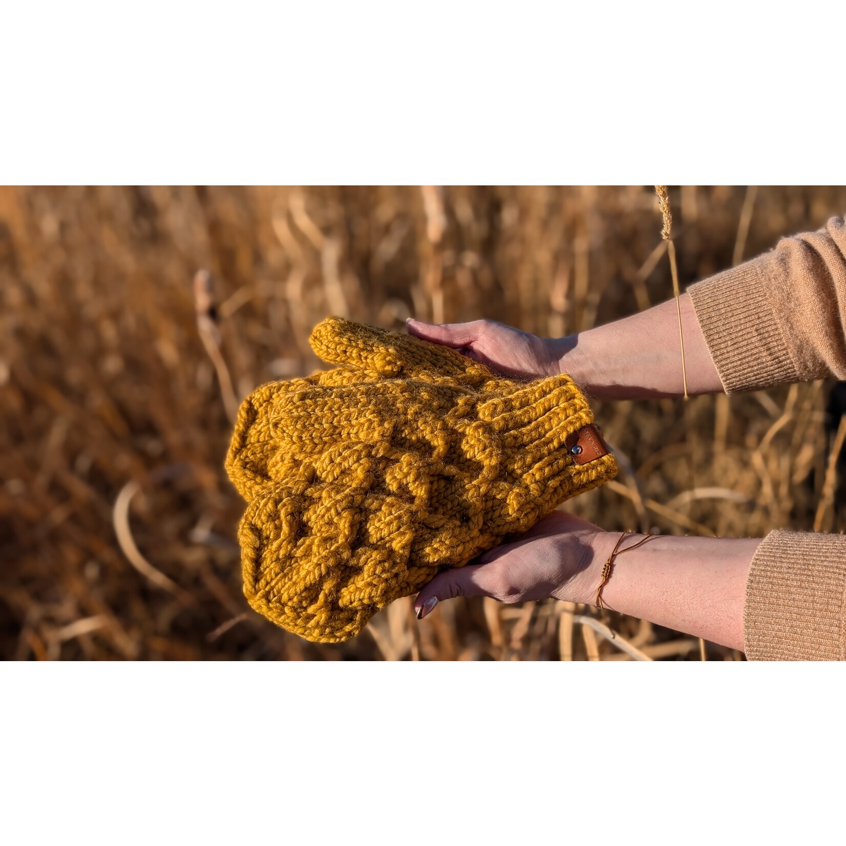 LIL' KNITS LIL KNITS HONEYCOMB MITTENS - ADULT