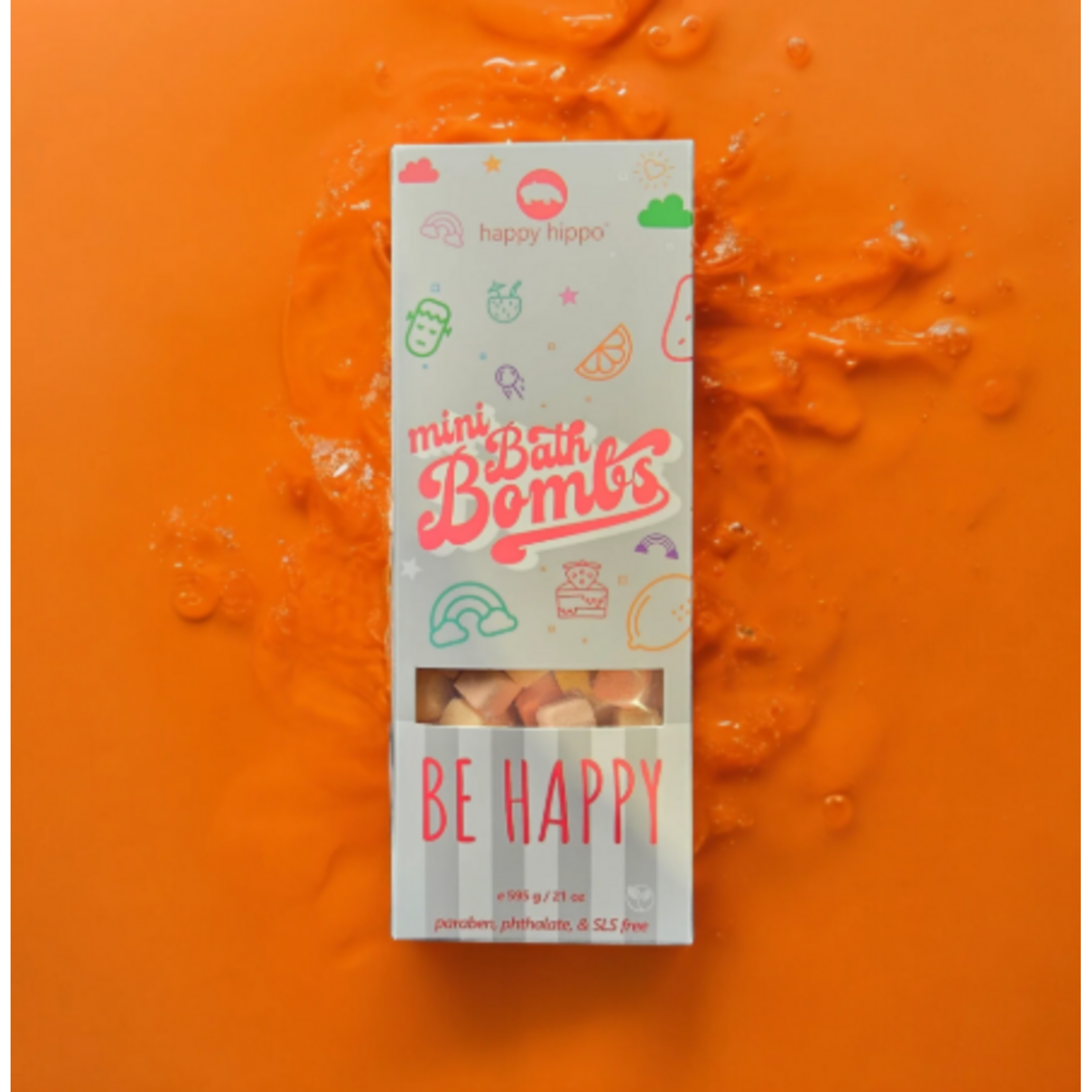 HAPPY HIPPO HAPPY HIPPO MINI BATH BOMB BOX BE HAPPY