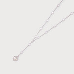 Caracol UNBOUTIQUED PEARL AND HEART NECKLACE SILVER