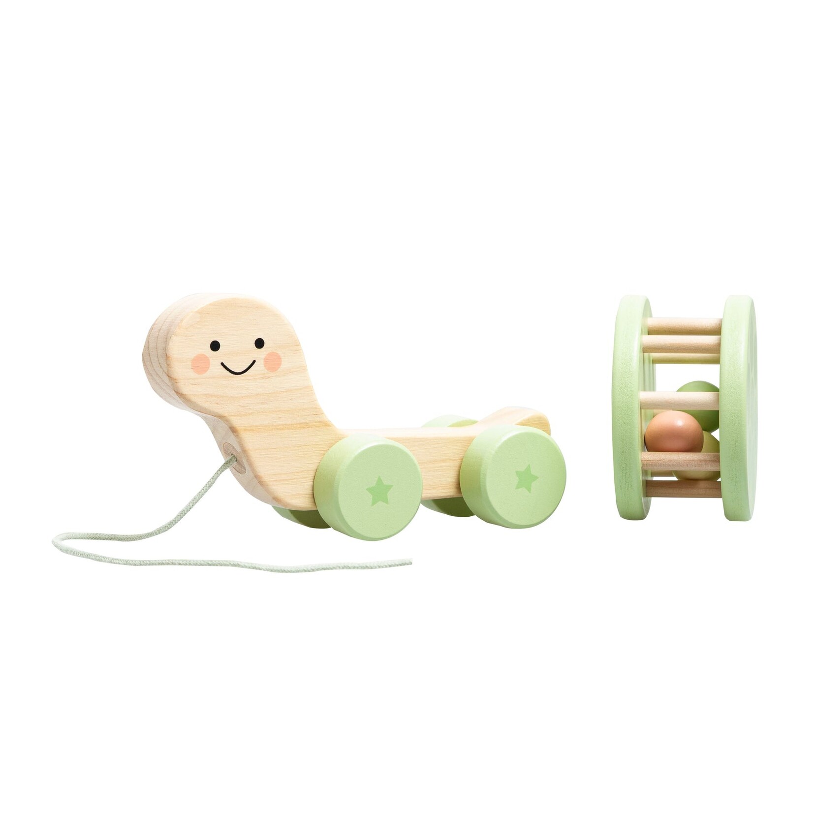 PEARHEAD WOODEN PULL TOY - TURTLE