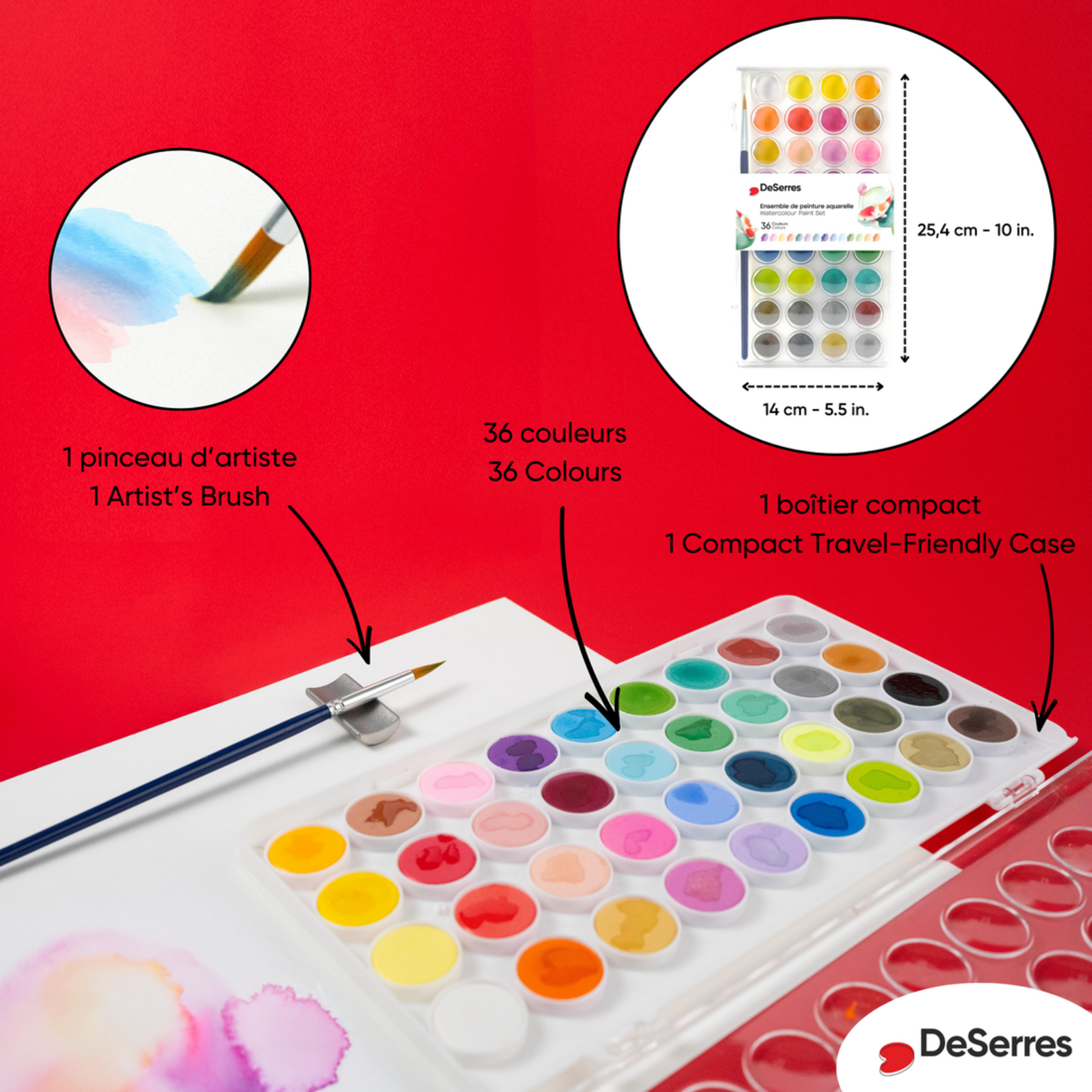 DESERRES DESERRES WATERCOLOUR PAINT SET