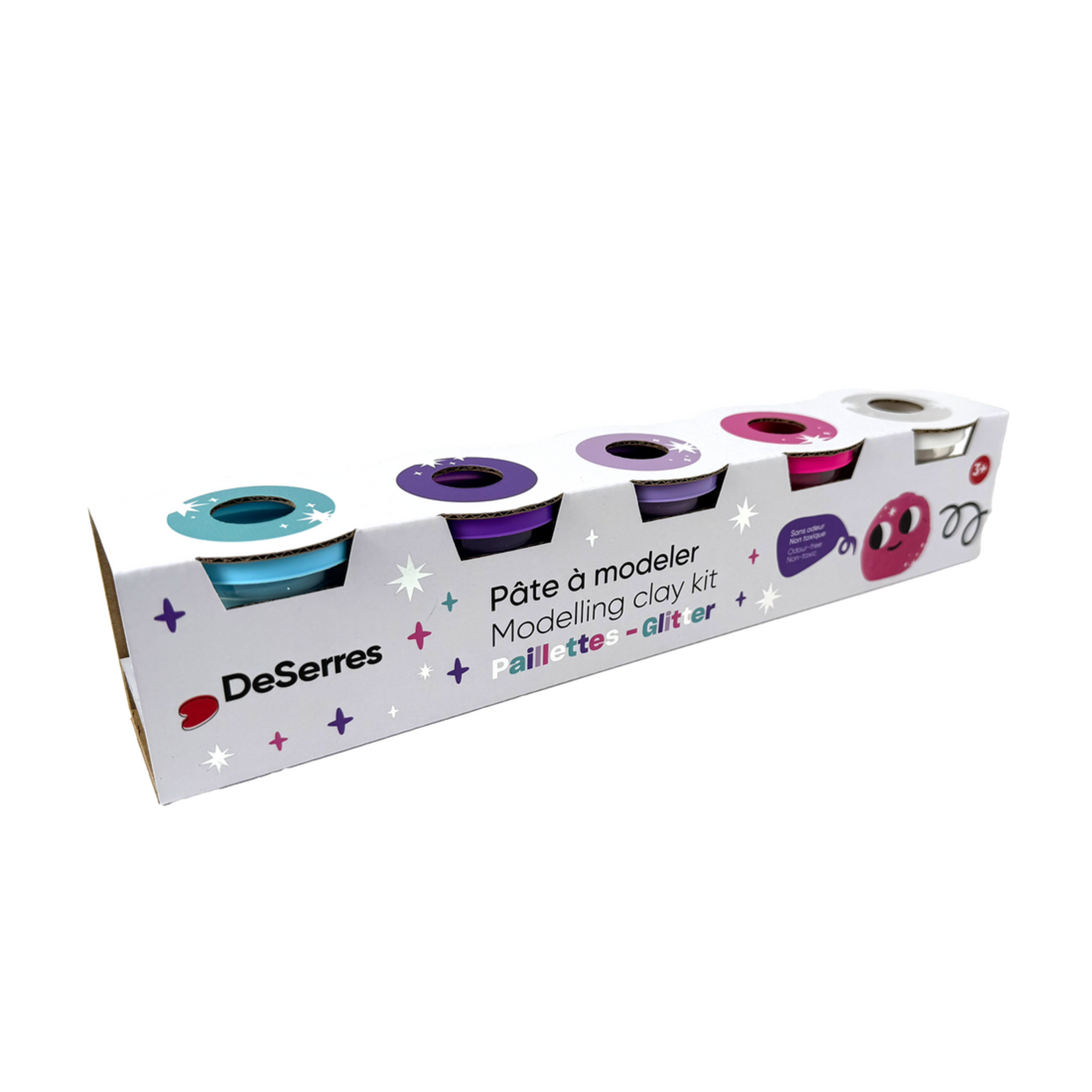 DESERRES DESERRES MODELLING GLITTER CLAY KIT - 5 COLOUR