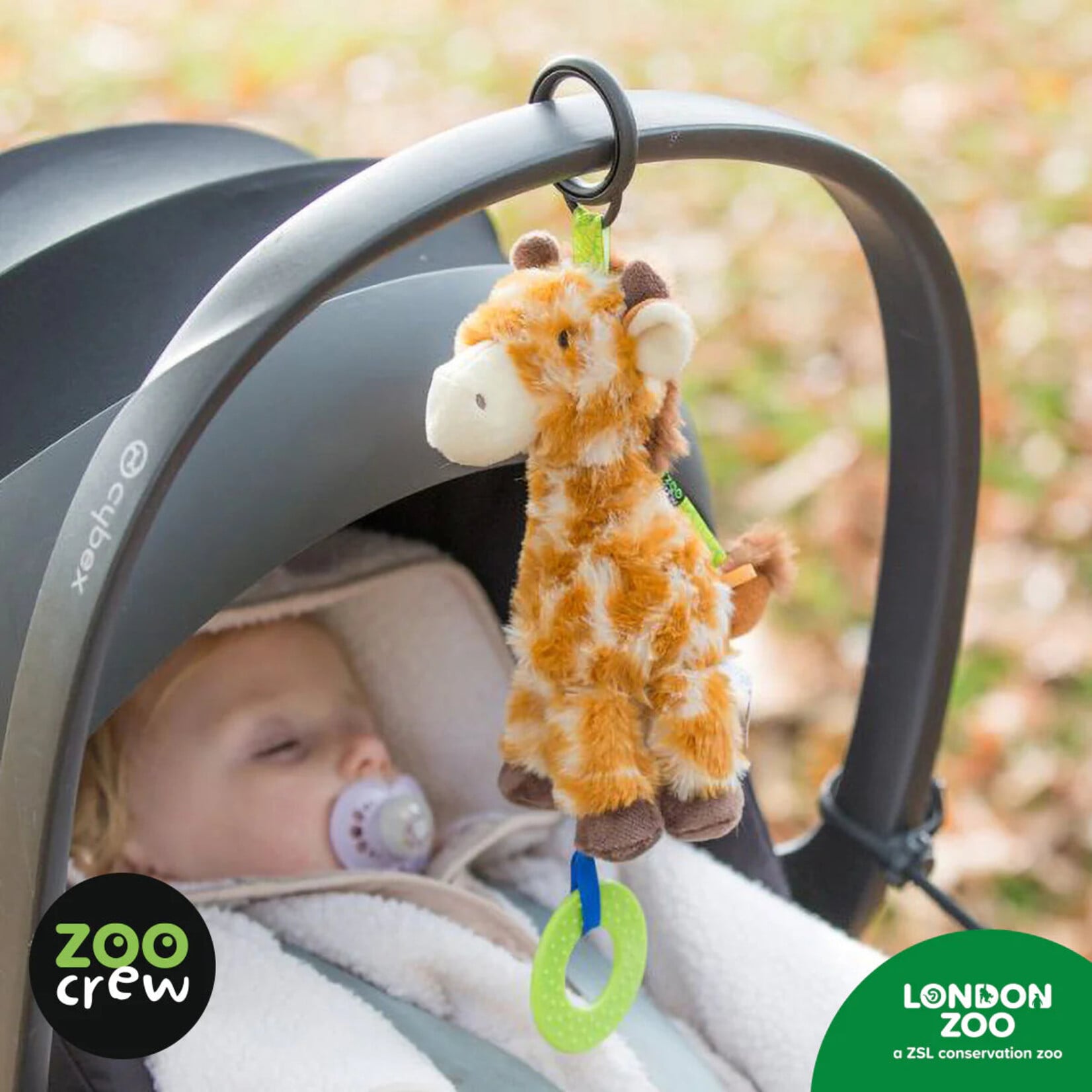 MAKE BELIEVE IDEAS ZOO CREW CLIP & GO STROLLER PLUSH