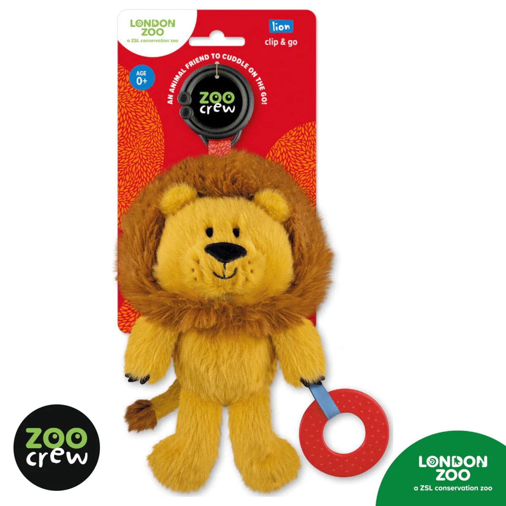MAKE BELIEVE IDEAS ZOO CREW CLIP & GO STROLLER PLUSH