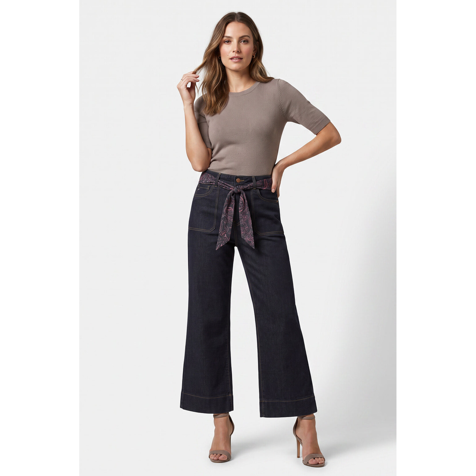 LOIS LOIS ROBIE HIGH WAISTED FLARE WITH PATCH POCKET