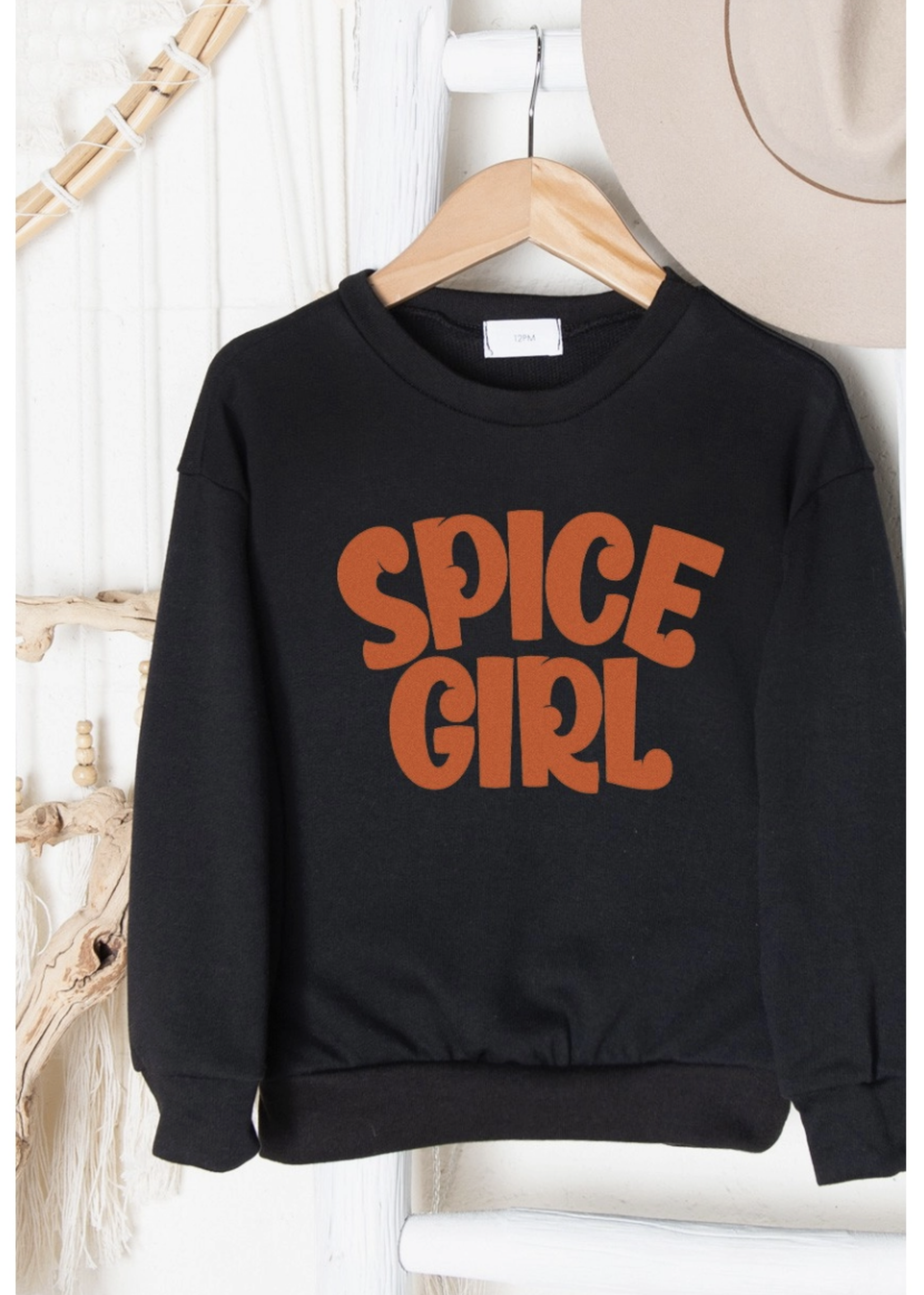 ppeppi KIDS SPICE GIRL FALL GRAPHIC SWEATSHIRTS  BLACK