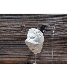 SMS Meerschaum Lion with Skull Meerschaum Pipe