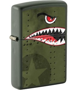 Zippo 80976 Fighter Plane Nose Art Shark Teeth