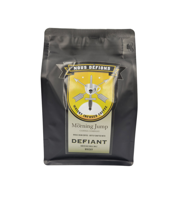 The Morning Jump Coffee Co. Defiant (Whiskey Aged) Blend 12 oz. Bag (Whole Beans)