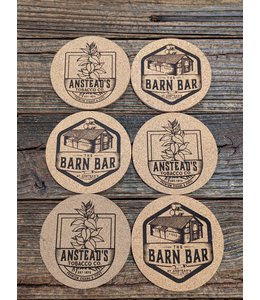 Anstead's Tobacco Co. 4" Cork Coasters (Pack of 6)