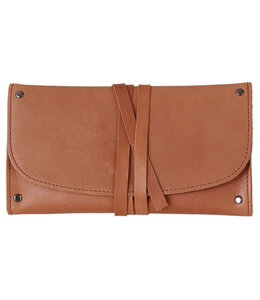 Laudisi Genuine Leather Deluxe Rollup Pouch Brown