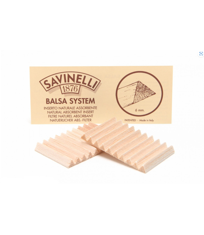 Savinelli Savinelli Balsa 6mm Filters (Single Pack of 20)