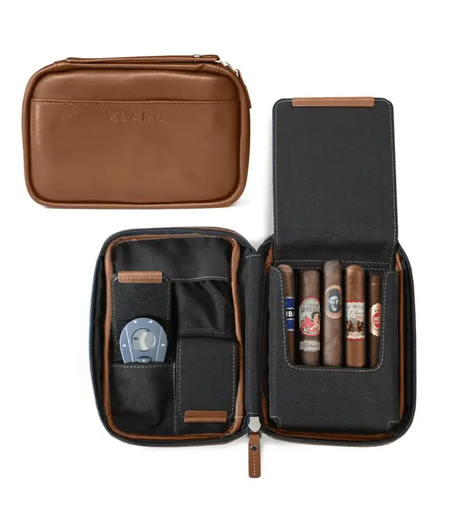 Klaro Klaro Flint Travel Leather Cigar Case