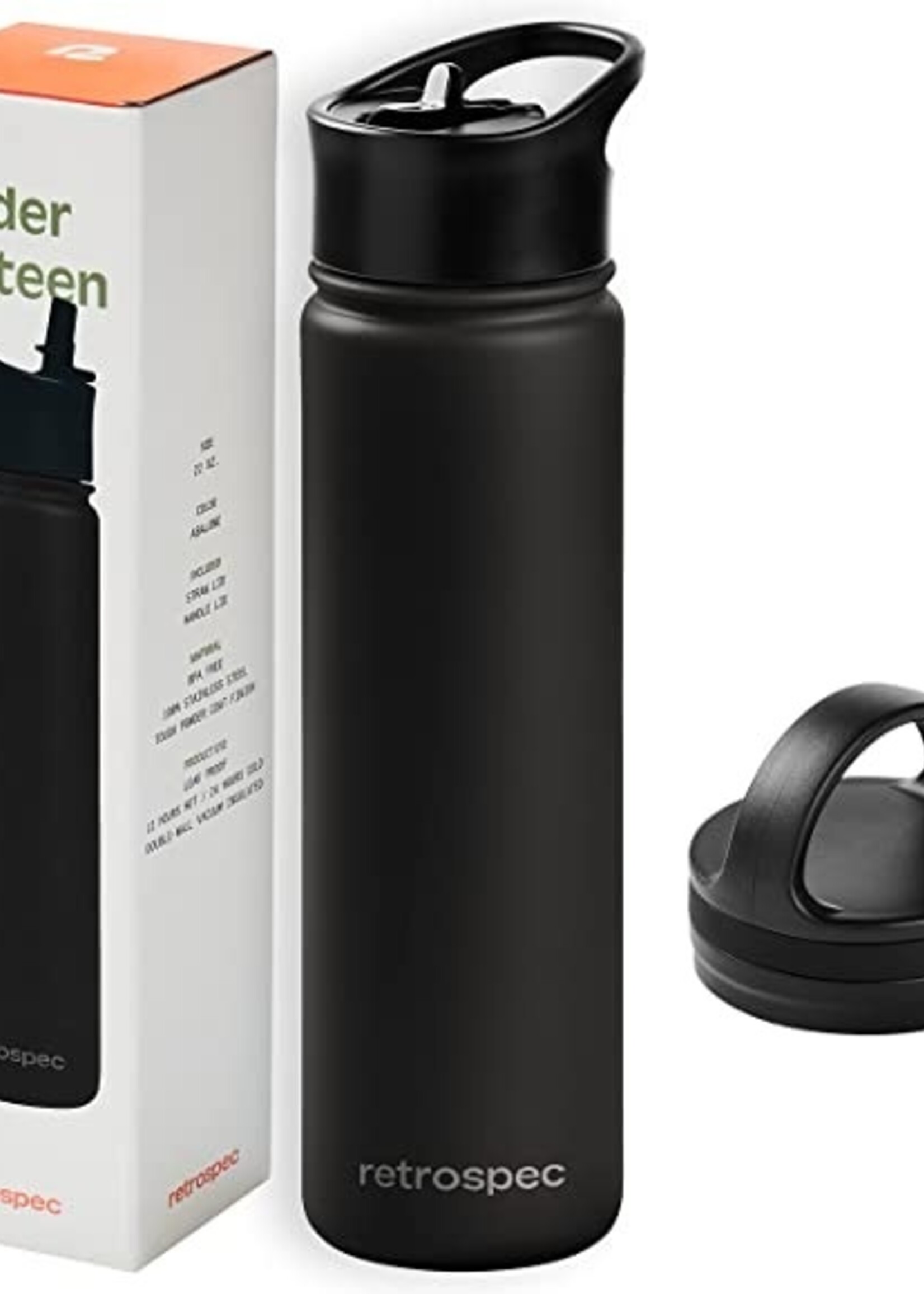 Retrospec Alder Canteen Straw Lid - Black