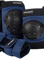 Retrospec Multi-Sport Protective Pad Set 2021 - MIdnight - 3 Adult (Fits Most)