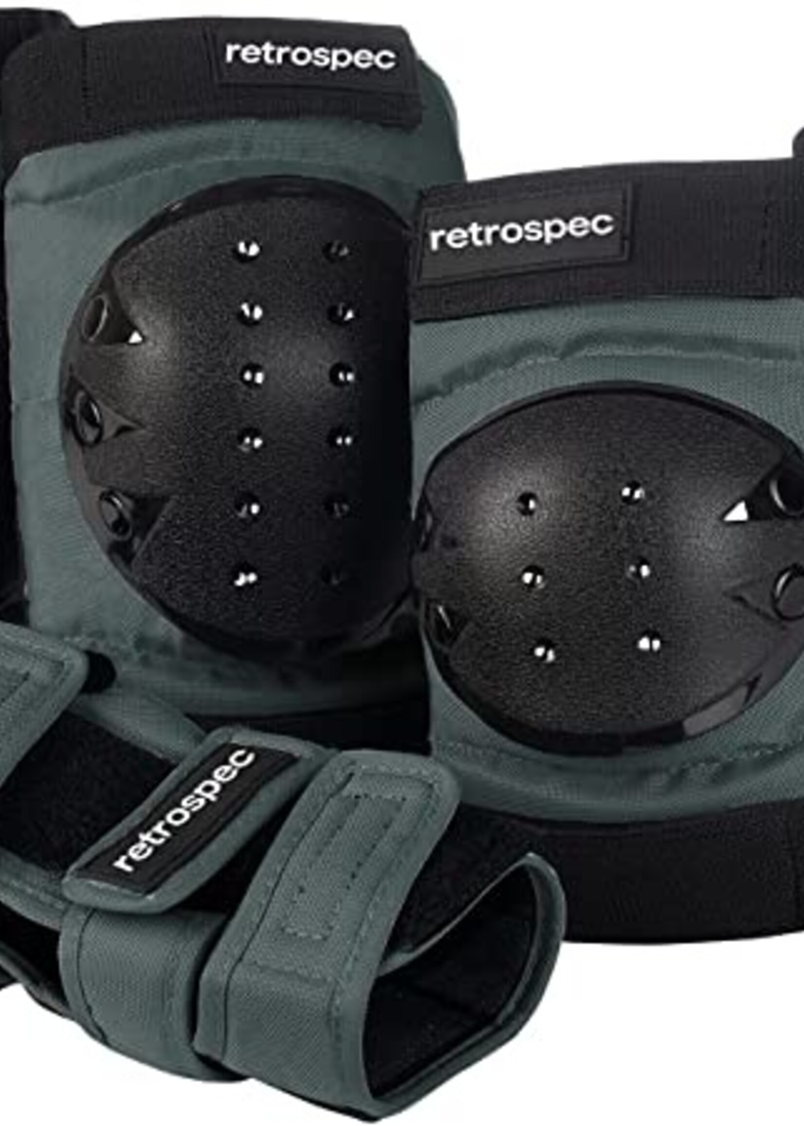 Retrospec Multi-Sport Protective Pad Set 2021 - Graphite - 3 Adult (Fits Most)