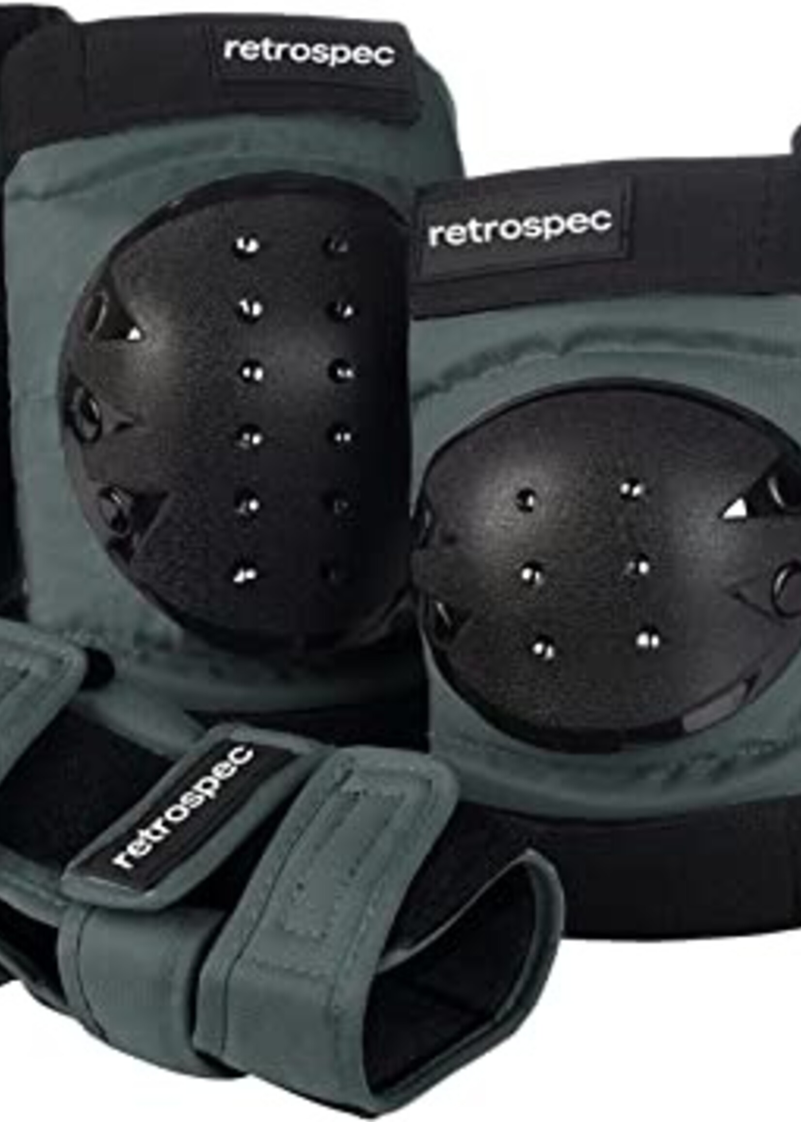 Retrospec Multi-Sport Protective Pad Set  - Gray - 2 Youth (10-14yrs)