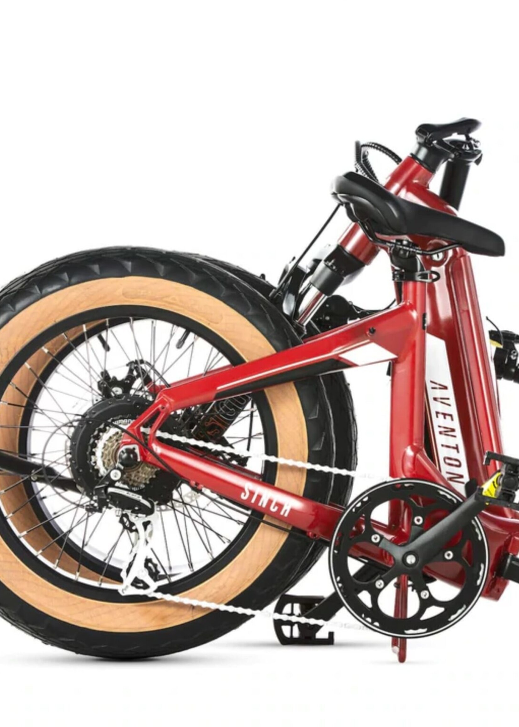 Aventon Sinch  Bonfire Red Step-Through Foldable Ebike