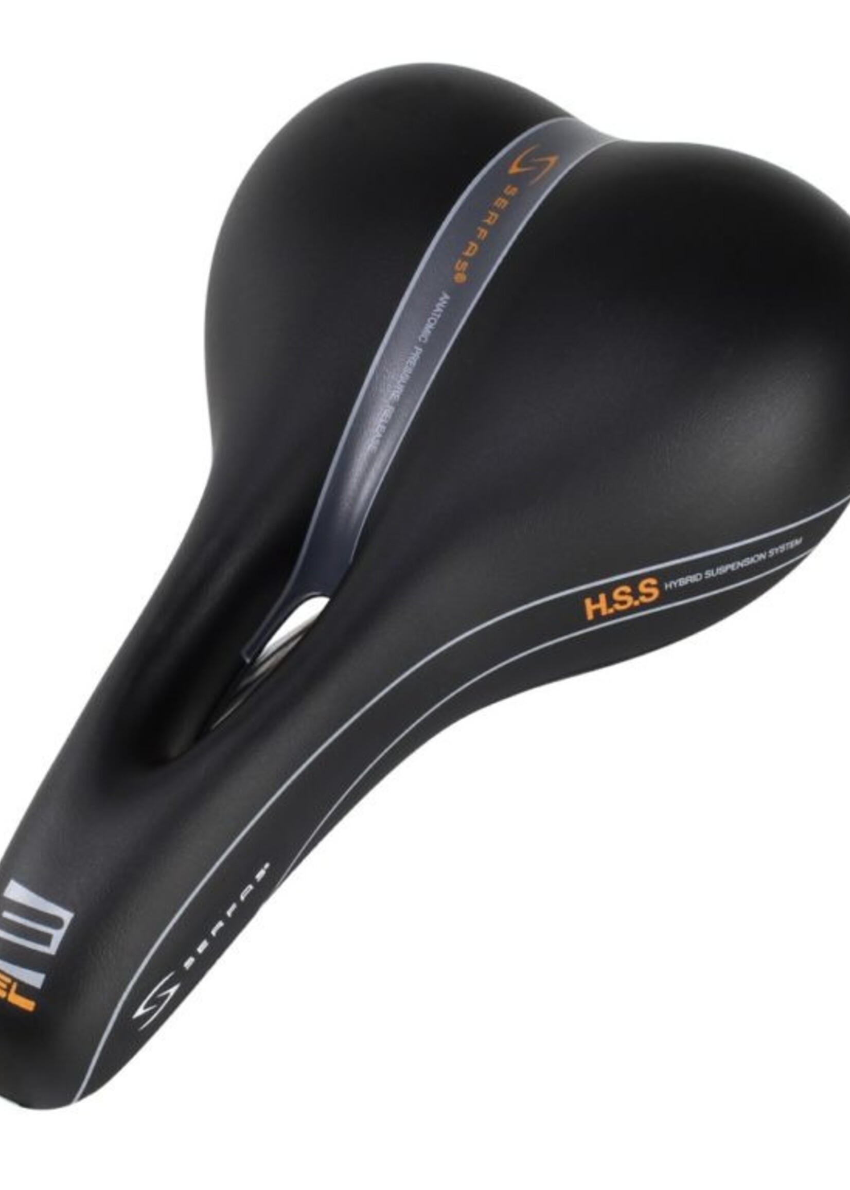 Serfas E-GEL HYBRID SADDLE W/ELASTOMERS W/CUTOUT  (Mar 2022)