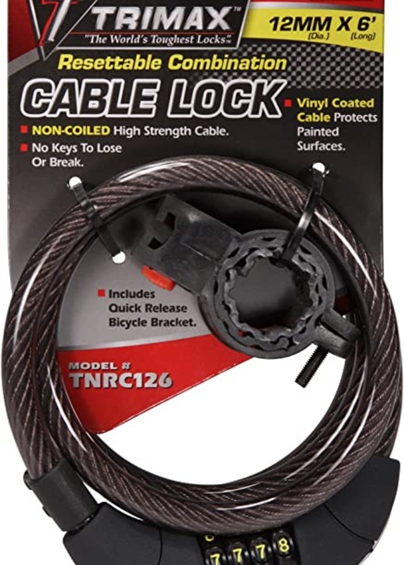 Serfas 6FT X 12 MM CABLE COMBINATION LOCK  (July 2022)