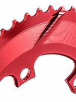 Absolute Black Premium Oval Road Chainring, 4x110BCD 50T - Red NLS