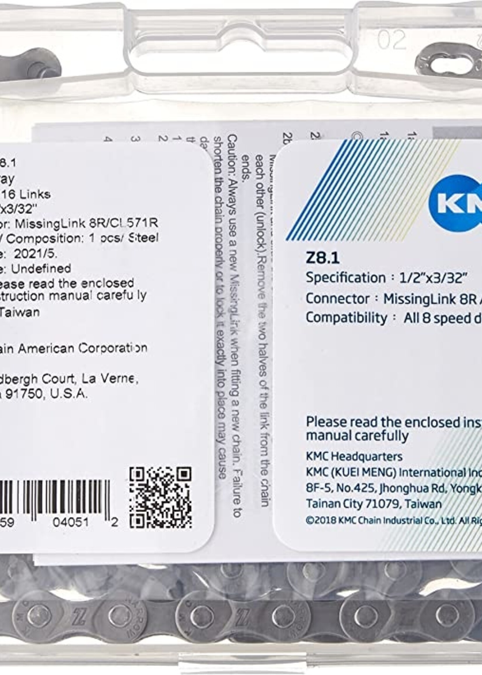 KMC Z8.1 Chain (6-7sp), Grey