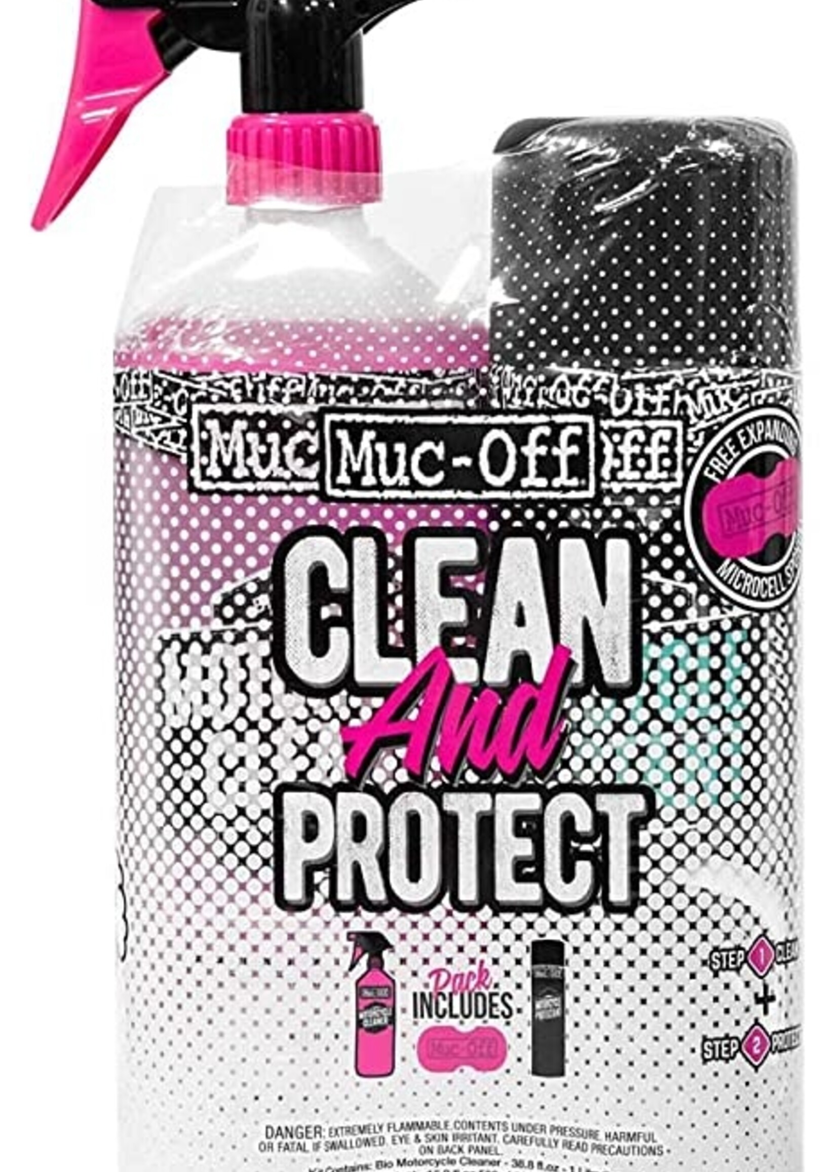 Muc-Off Bike Care Duo Kit,  1L / 500ml Aerosol