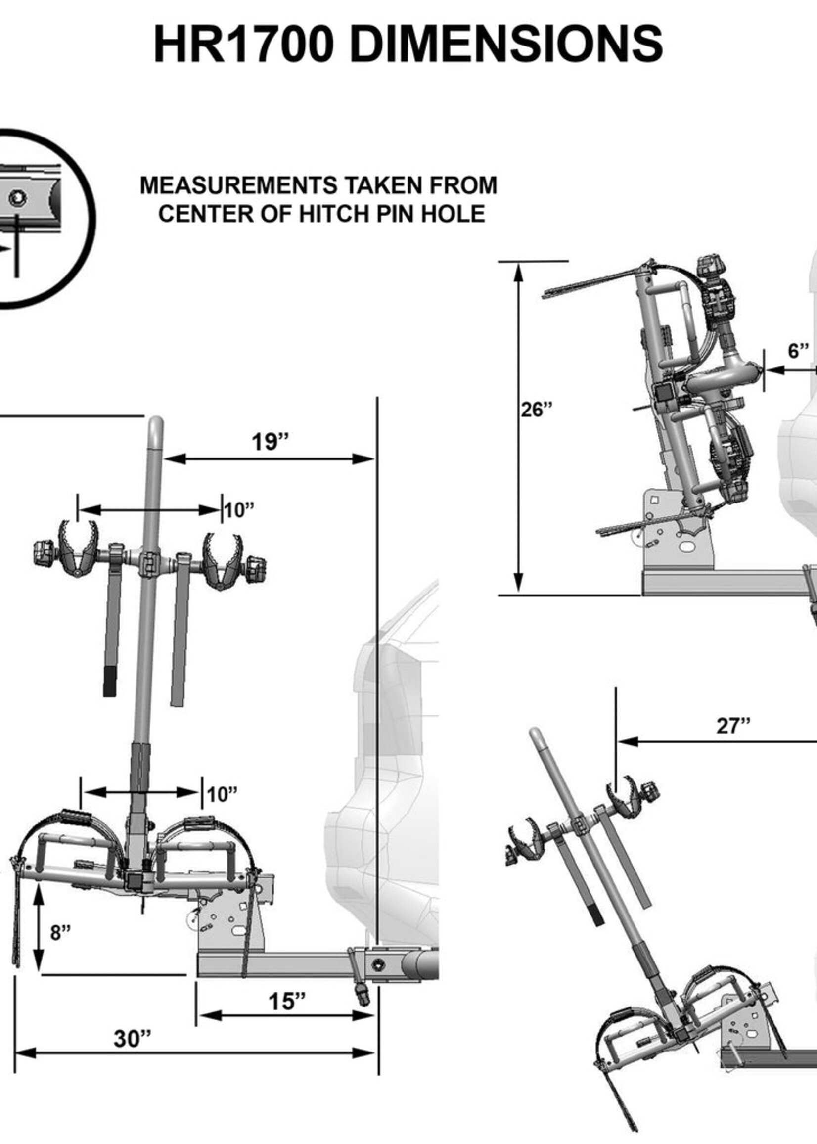 Hollywood Racks RV Rider, Hitch Mount Rack, 2'', Bikes: 2