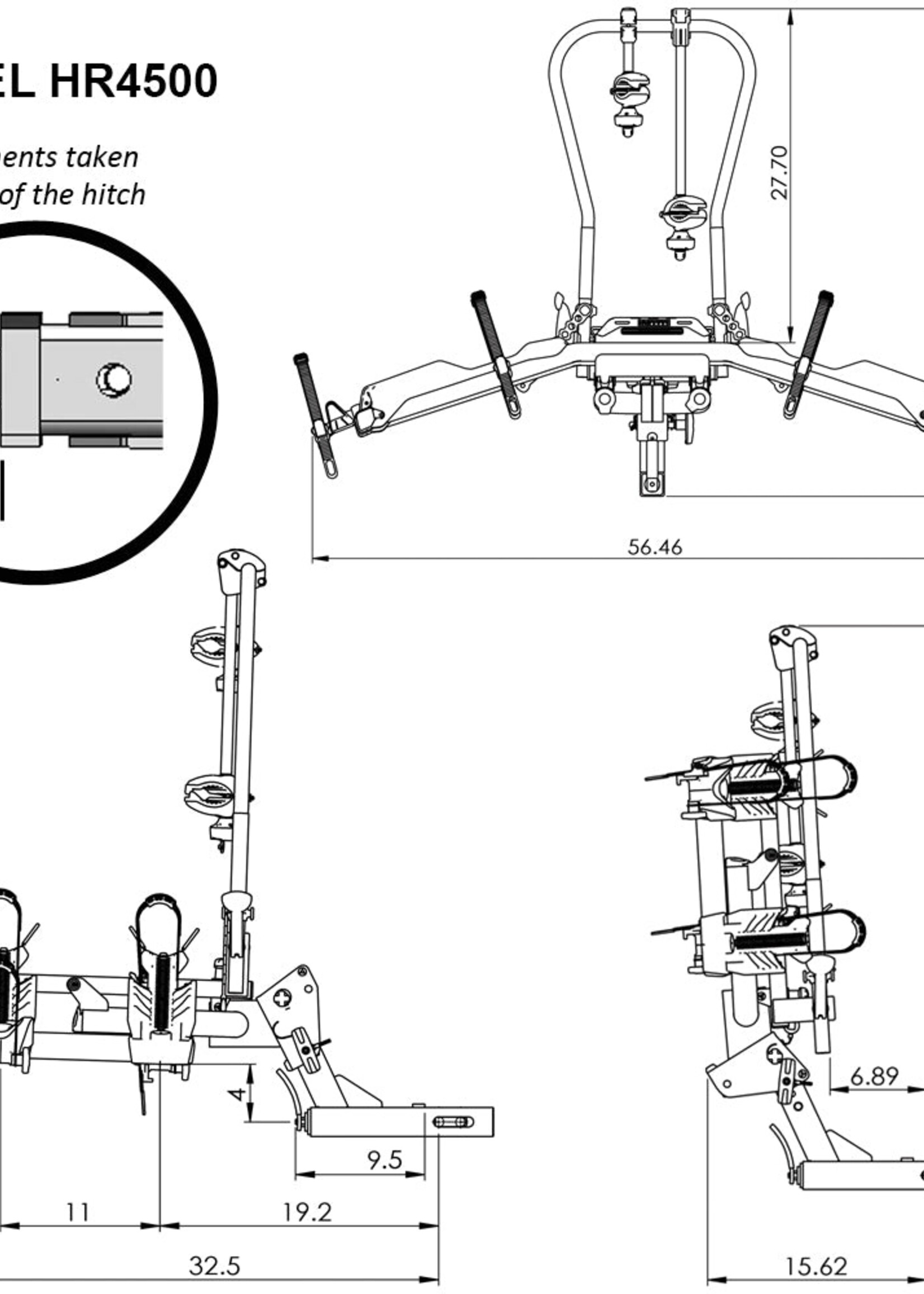 Hollywood Racks HR4500 DESTINATION E 2-BIKE HITCH RACK