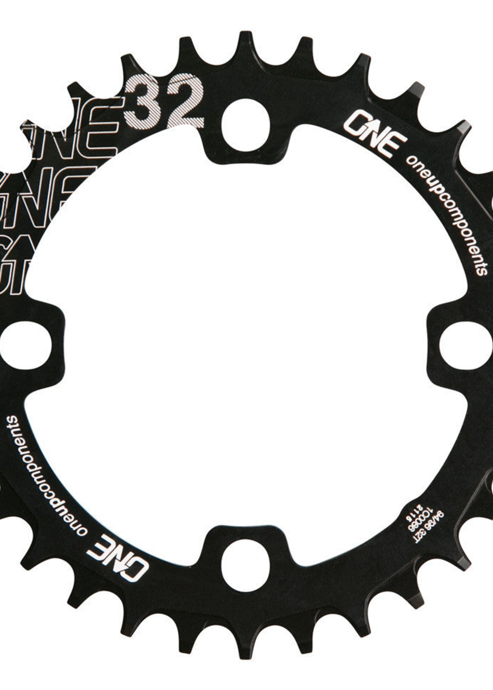 OneUp Components 94/96 Round Chainring, 94/96BCD 32T Black NLA