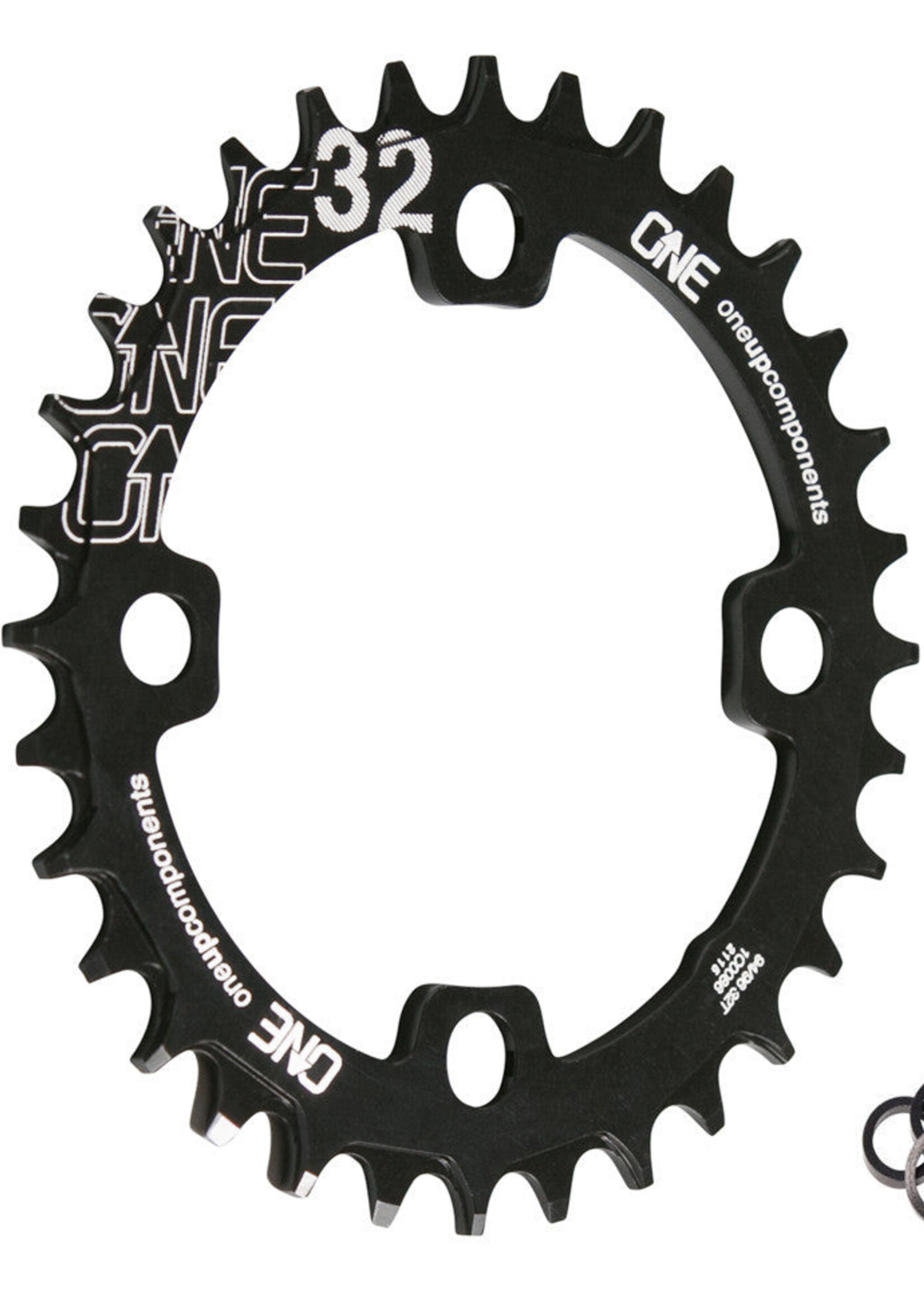 OneUp Components 94/96 Round Chainring, 94/96BCD 32T Black NLA