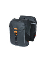 BASIL BAG  PANNIER MILES TARPAULIN DOUBLE MIK BK/OR