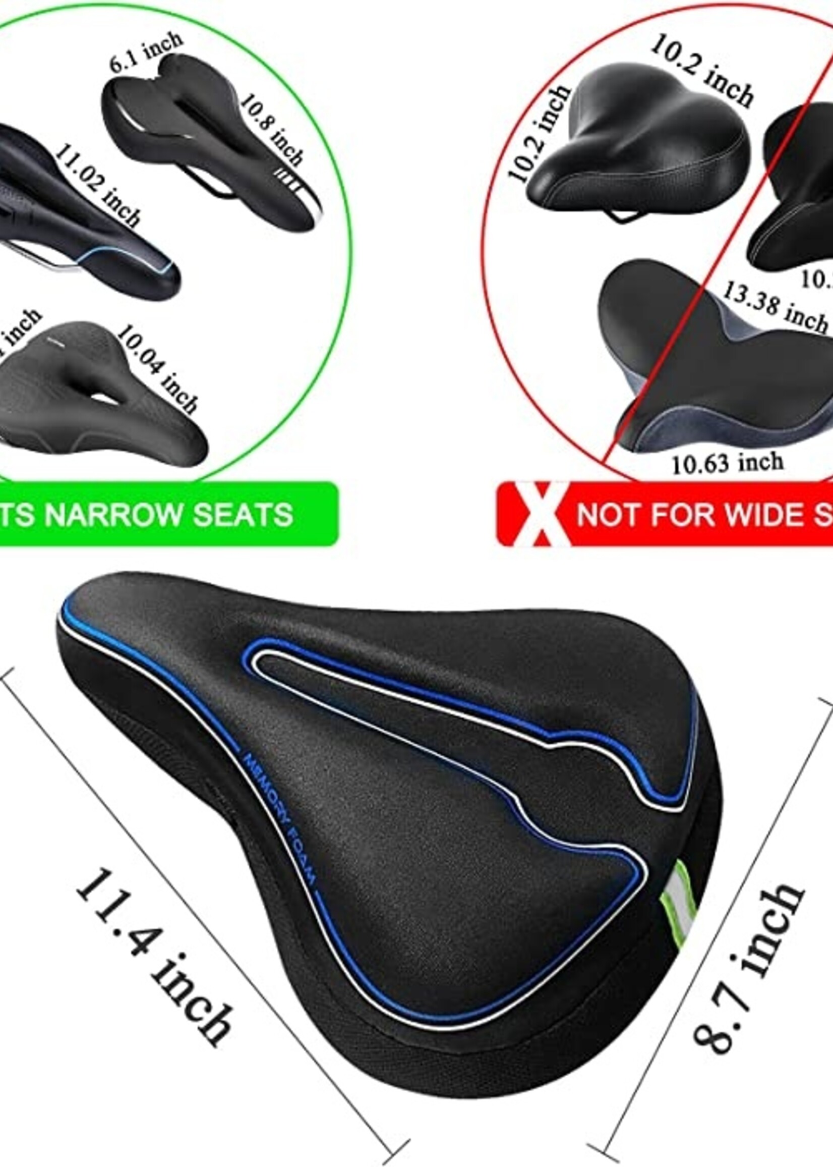 Delta SC2000 MEMORY FOAM COMFORT SADDLE COVER 254x230mm