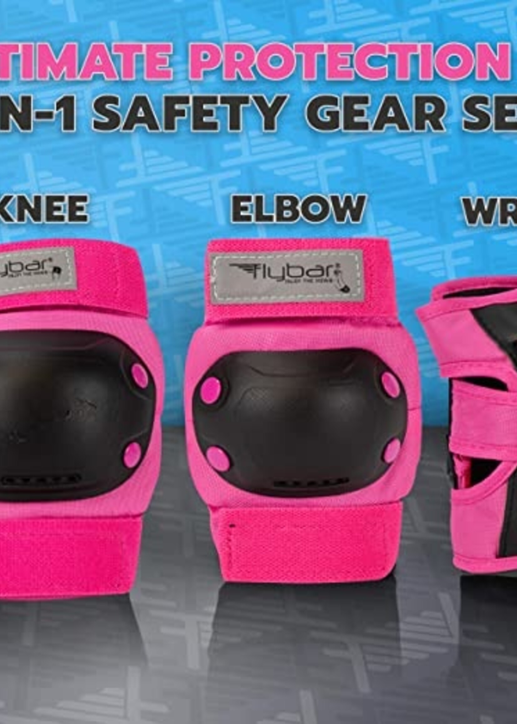 Retrospec Multi-Sport Protective Pad Set  - Pink - 2 Youth (10-14yrs)